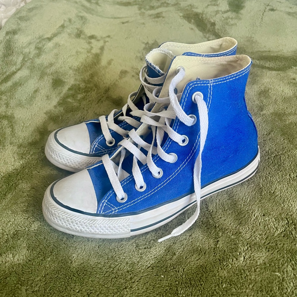 Blue Converse High-Top Sneakers